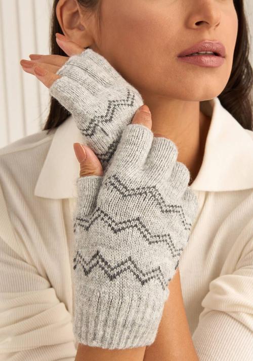 Fingerless Gloves Gray