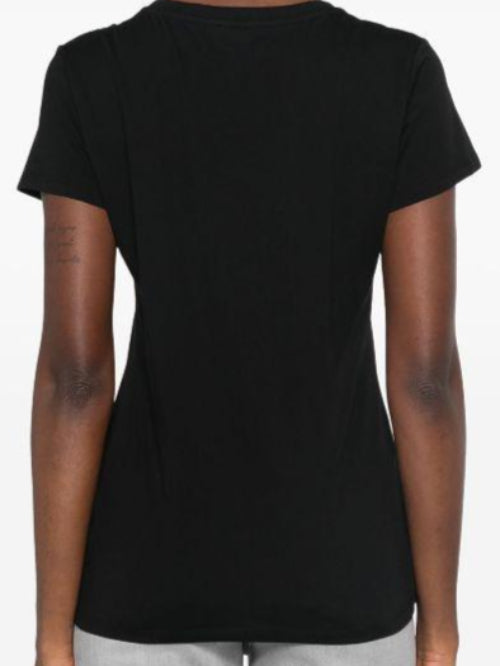 Neck Sandy Blouse -Shirt Black