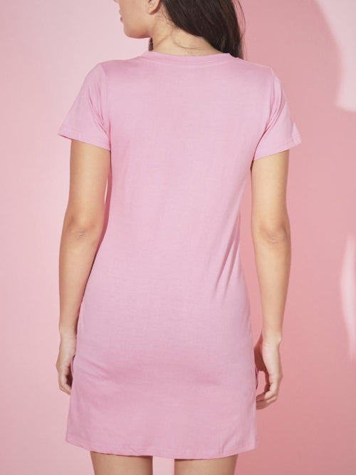 Neck Sandy Blouse -Shirt Pink