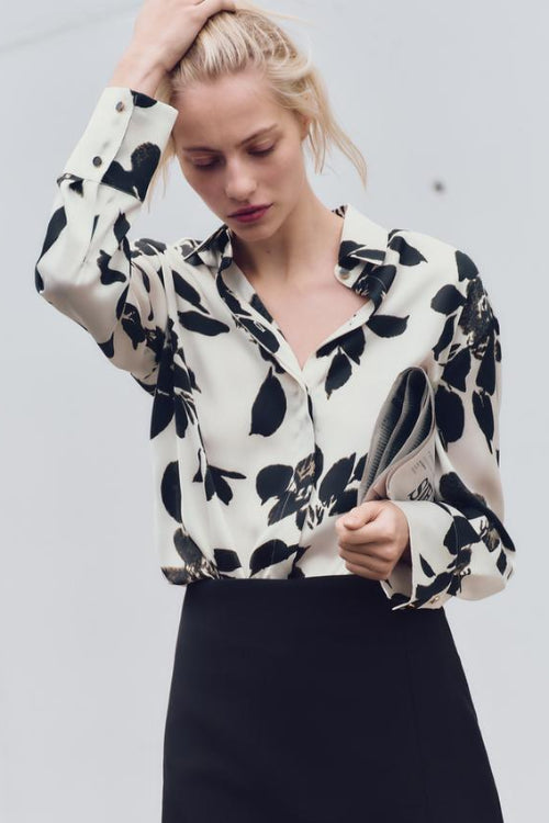 Neck Sandy Blouse -Shirt  White