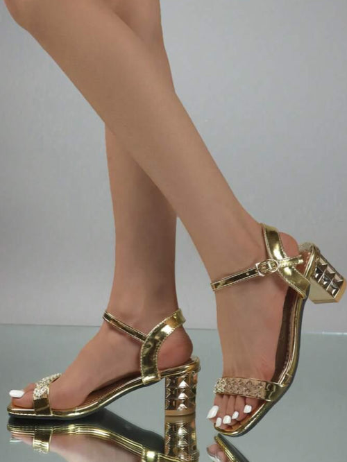 Rockstud Sandals Beige